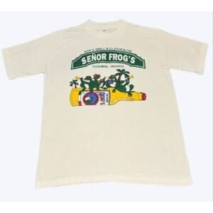 Vintage Carlos N' Charlie's Senor Frog's Cancun Graphic T-Shirt Men's Large